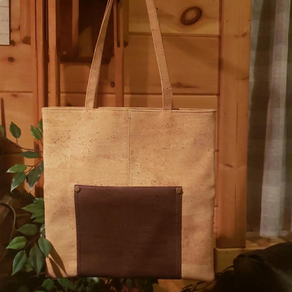 NWOT Artelusa Natural Cork Tote - Picture 2 of 8